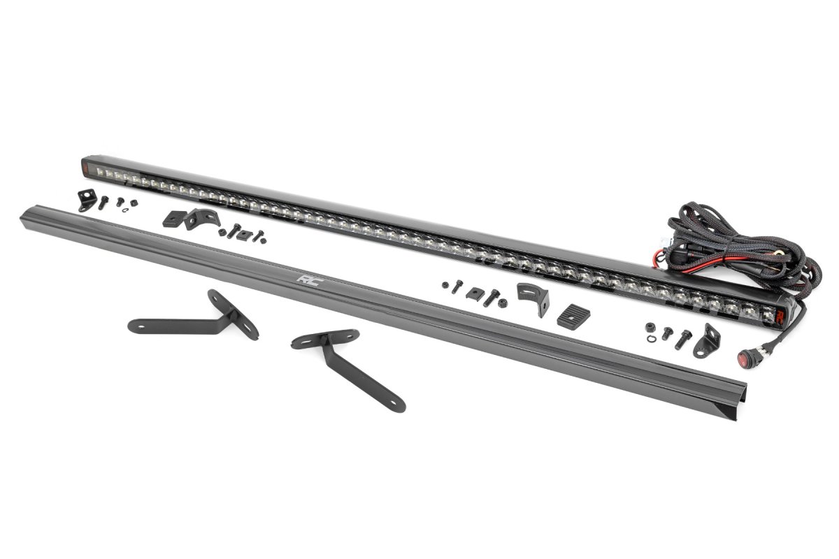 Can-Am Defender MAX HD10 LED Light Bar Kit - Roof - Rough Country - 50-inch Spectrum Series Single Row